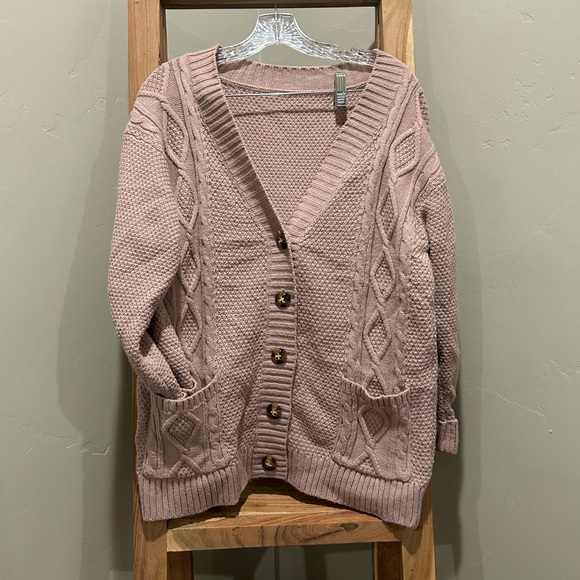 Matchstick Sweaters Mauve Pink Oversized Cardigan Medium Poshmark